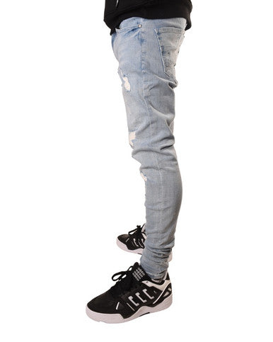 JEAN PROJECT X PARIS SKINNY EFFET GRATTE BLEU CLAIR - Cashville