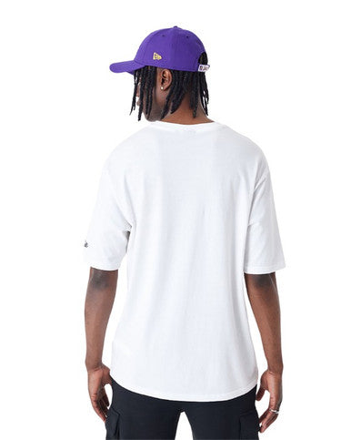T-shirt Oversize Los Angeles Lakers NBA Flame Graphic BLANC - Cashville