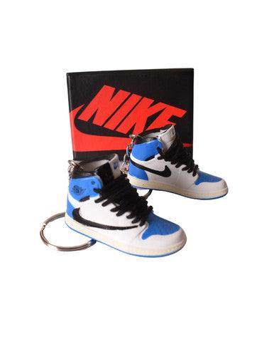 PORTE-CLES MINI SNEAKERS TRAVIS SCOTT "FRAGMENT" BLANC (EXCLUSIVITÉ : BOÎTE + 2 PORTE-CLÉS) - Cashville