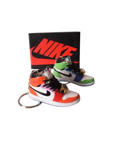 PORTE-CLES MINI SNEAKERS J1 "FEARLESS MELODY" MULTICOLOR (EXCLUSIVITÉ : BOÎTE + 2 PORTE-CLÉS) - Cashville