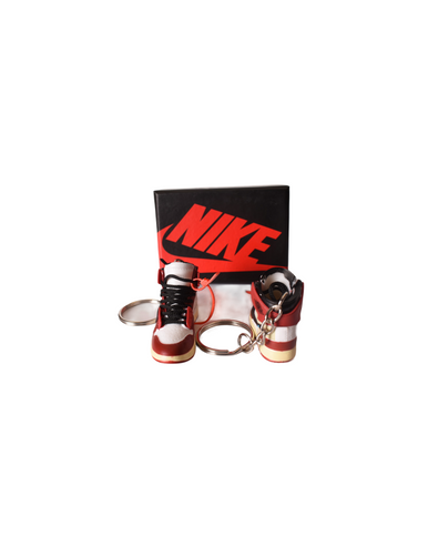 Porte-clés Mini Sneakers Jordan 1 Off White Rouge (EXCLUSIVITÉ : BOÎTE + 2 PORTE-CLÉS) - Cashville