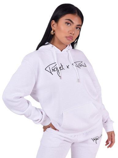 HOODIE PROJECT X PARIS SIGNATURE BLANC - Cashville