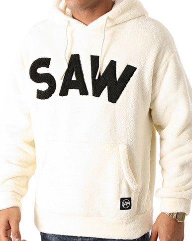 Sweat Saw Capuche Polaire Fourrure Blanc - Cashville