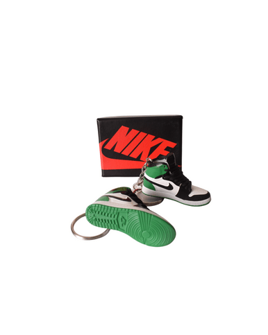 PORTE-CLES MINI SNEAKERS J1 "LUCKY GREEN" VERT (EXCLUSIVITÉ : BOÎTE + 2 PORTE-CLÉS) - Cashville