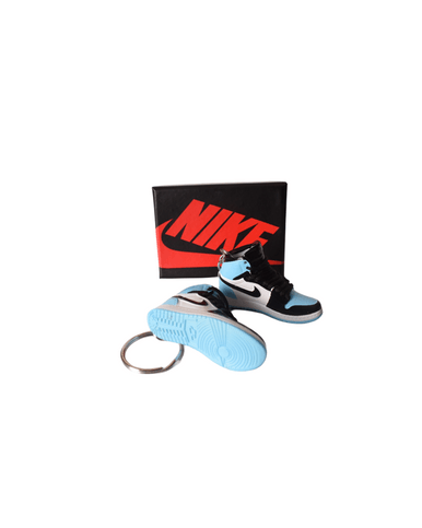 PORTE-CLES MINI SNEAKERS J1 "UNC PATENT" BLEU (EXCLUSIVITÉ : BOÎTE + 2 PORTE-CLÉS) - Cashville