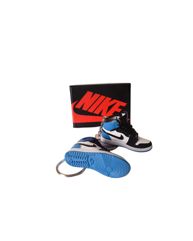 PORTE-CLES MINI SNEAKERS J1 "RACE BLUE" BLEU (EXCLUSIVITÉ : BOÎTE + 2 PORTE-CLÉS) - Cashville