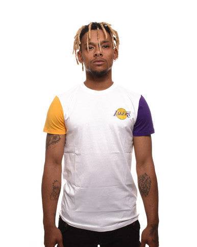 T-Shirt New Era NBA Color Block Lakers Blanc - Cashville