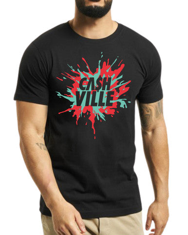 T-shirt Splash Noir Rouge - Cashville