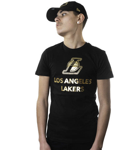 Tshirt New Era Logo Doré LA Lakers
